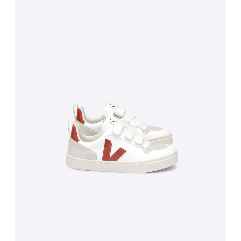 Veja V-10 CWL Sko Barn White/Burgundy | NO 785ILH